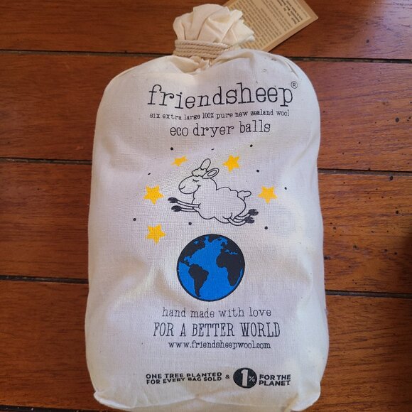 Friendsheep Sloth Eco Dryer Balls  Set of 6 NEW Gray White Over 1000 Loads Each - Picture 2 of 6